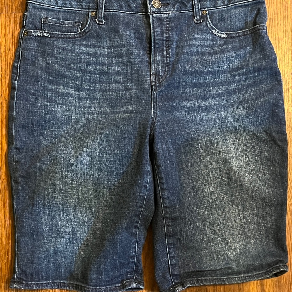 Chico's So Slimming Girlfriend Shorts in Blue